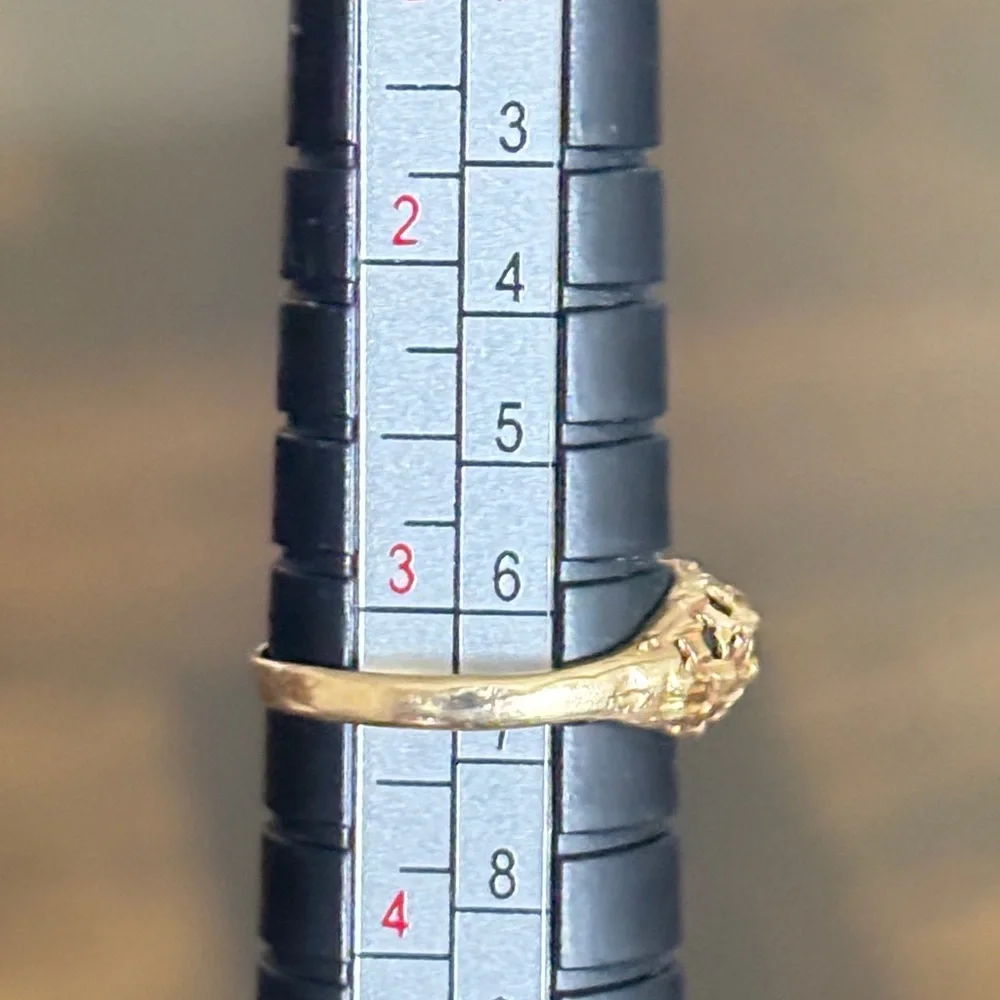 14k solid gold Elegant Gold Filigree Ring - Picture 8 of 11